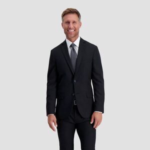 Haggar H26 -  Men's Button Up Slim-Fit Suit Jacket Fo Black